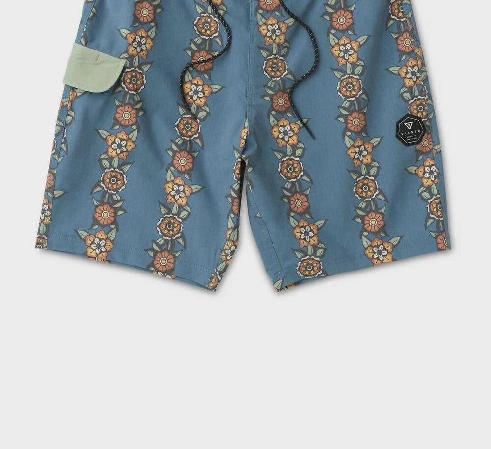 NEW VISSLA boy's ink lines boardshort in midnight